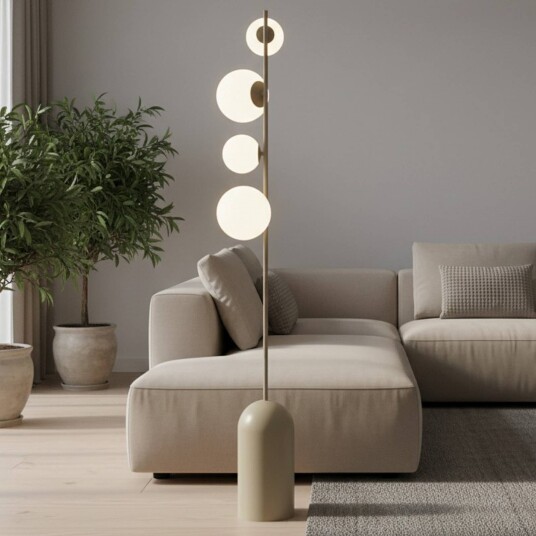 Gulvlampe Etno LP4 EMIBIG LIGHTING Krem / amber Stue / spisestue Glass Moderne