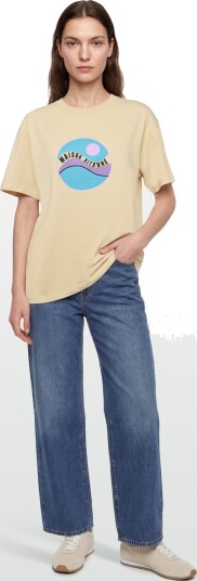 Maison Kitsune Pop Wave Relaxed Tee Shirt Cream L