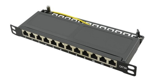 Logilink Np0066 10 Gigabit Ethernet Rj-45 Cat6a Sort Metall Rackmontering