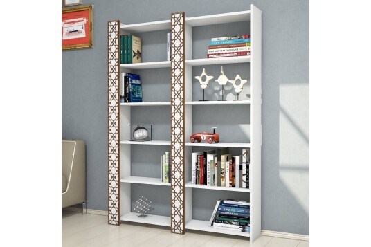 Bokhylle Amtorp 124 cm Hvit Bokhylle Amtorp 124 cm Hvit