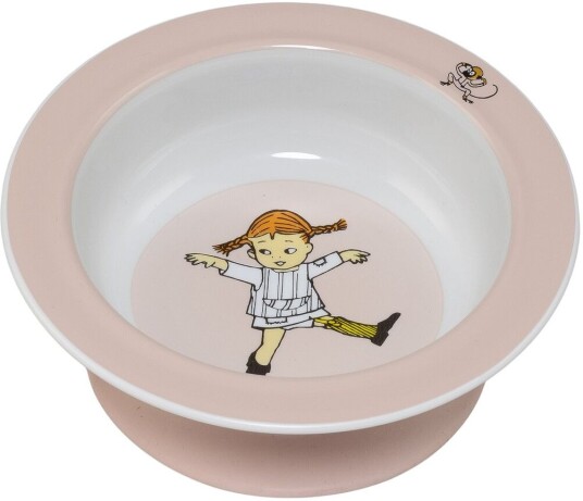 Rätt Start Pippi Sirkus tallerken med sugekopp Ø15,5 cm Rosa