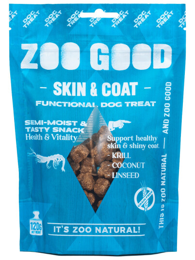 Zoo Good Tyggebiter for hund 120g - Hud & Pels Støtte Zoo Good Tyggebiter for hund 120g - Hud & Pels Støtte