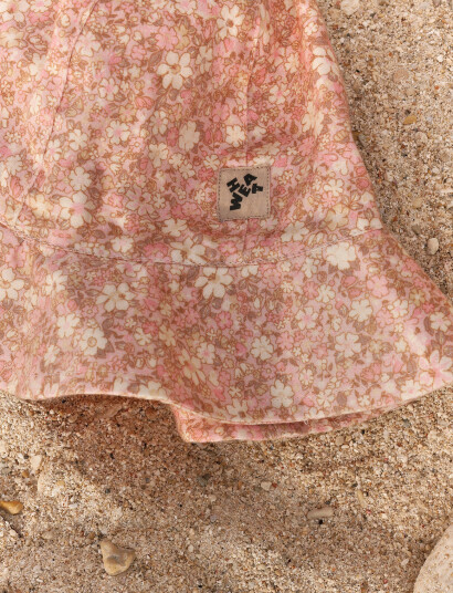 Wheat Sun Hat Daisy - Pink - 9-24M