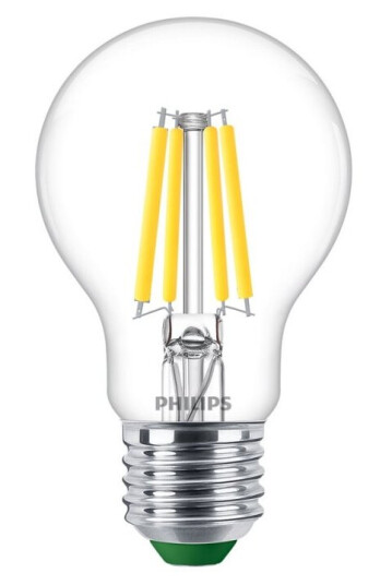 Philips Led-Filamentlyspære Form: A60 Klar Finish E27 2.3 W Ekvivalent 40 Klasse A Kjølilg Hvitt Lys 4000 K