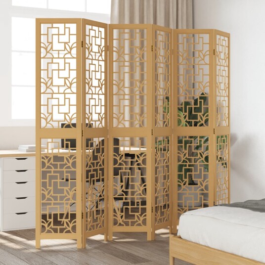  Romdeler 6 paneler brun heltre keisertre 8721012075719