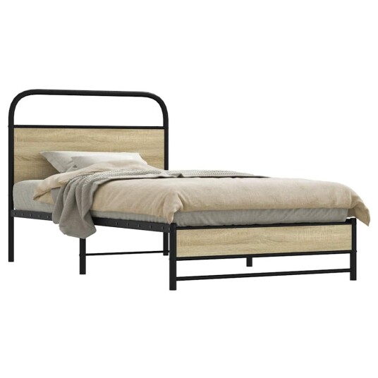 Sengeramme uten madrass sonoma eik 90x200 cm konstruert tre 8721158565150