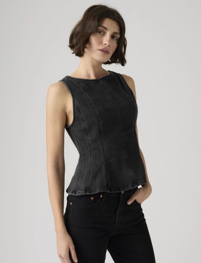 Levi"s® Leighton Peplum Top Ny Nights Black S