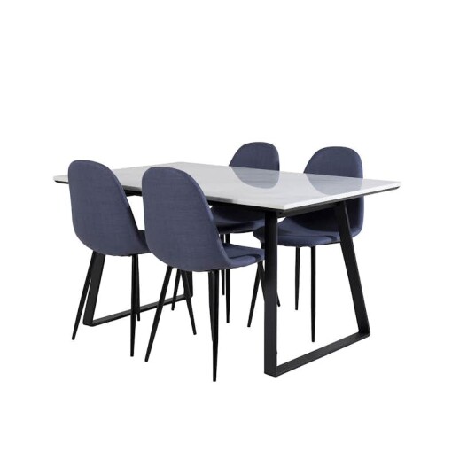 Venture Home Spisegruppe Venture Home Estelle 140 med 4 Pobbie Stoler Polyester GR19828S
