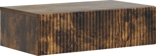 vidaXL Vegghengt Sidebord Røkt Eik 59 x 34,5 x 17 cm Konstruert tre