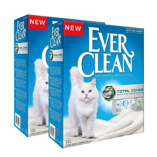 Total Cover Cat Litter 10 L X 2 Katt Toalett Og Kattesand Kattesand Ever Clean