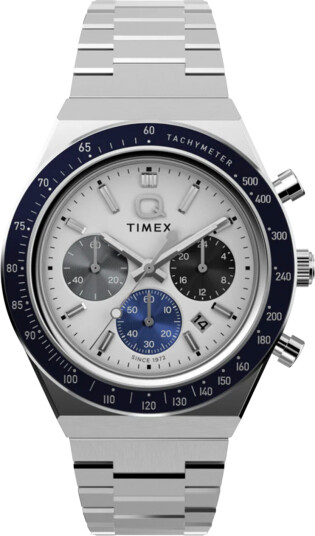 Timex Q Chronograph Tonal Sub Dials 40mm White Dial