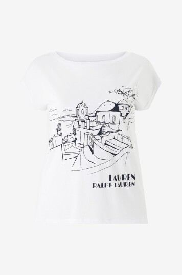 Lauren Ralph Lauren Curve - Topp Pima Micro Modal - Hvit