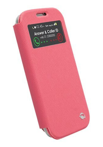 Krusell Malmö Flipcover View - Beskyttende Deksel For Mobiltelefon - Rosa - For Samsung Galaxy S4