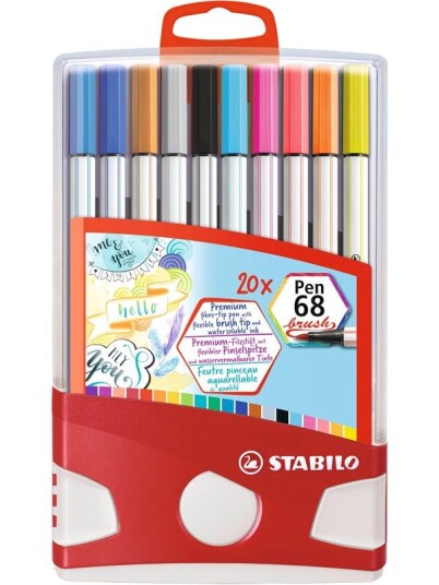 STABILO Pen 68 Colorparade pack of 20 brush pens STABILO Pen 68 Colorparade pack of 20 brush pens