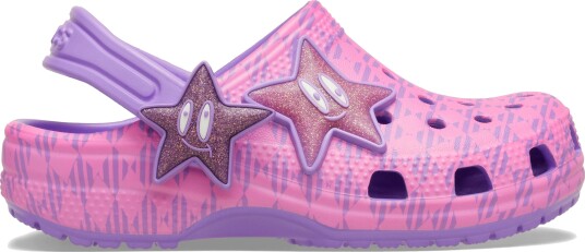 Crocs Classic Plaid and Stars Kids Tøfler Purple Bolt/Pink Punch 25 26