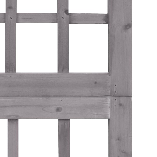 vidaXL Romdeler/espalier 4 paneler heltre gran grå 161x180 cm