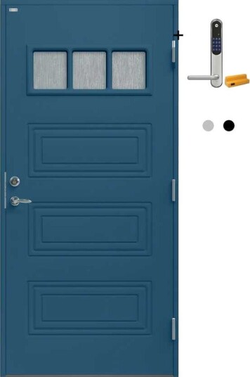 Ytterdør Diplomat Karina Cotswold Glass med Yale Doorman Classic Home