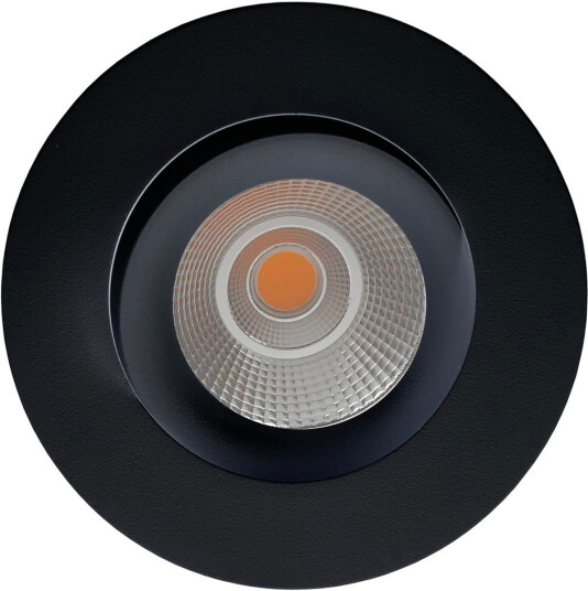 Nordesign Georgia 360 lavtbyggende downlight 7W 3000K RA97 Dimbar IP44 - Svart