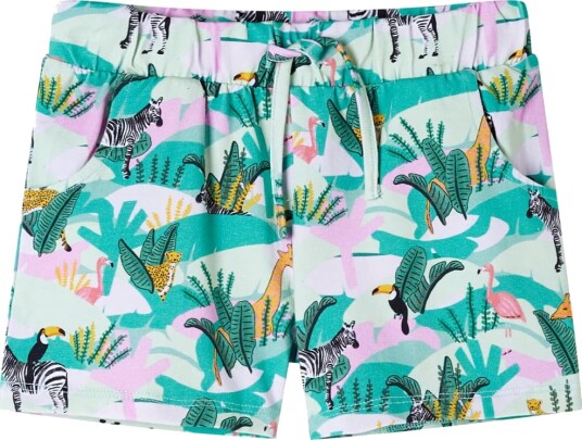 Barneshorts med snor lysemynte 92
