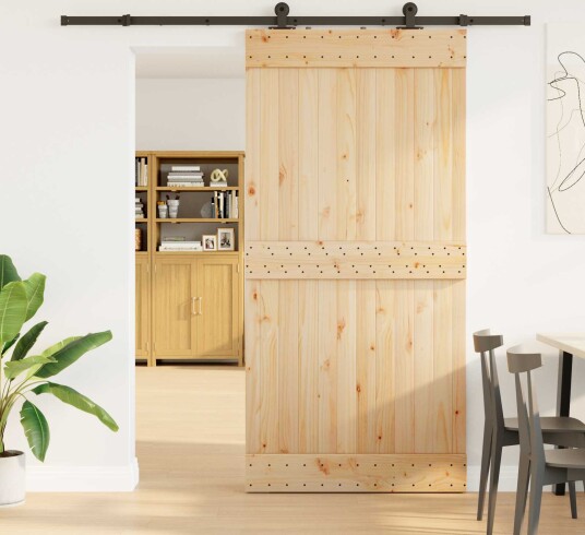 Skyvedør NARVIK Naturlig og svart 100 x 210 cm 213,5 cm Skyvedør NARVIK Naturlig og svart 100 x 210 cm 213,5 cm