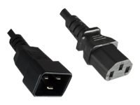 MicroConnect - Strømforlengelseskabel - IEC 60320 C20 til power IEC 60320 C13 - AC 230 V - 2 m - svart