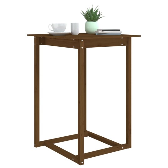 vidaXL Barbord honningbrun 80x80x110 cm heltre furu vidaXL Barbord honningbrun 80x80x110 cm heltre furu