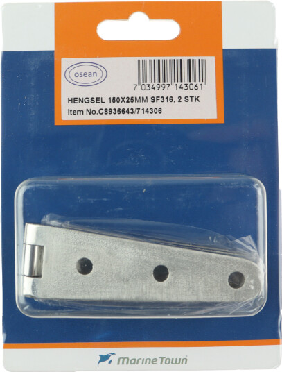 Osean Hengsel 2pk Syrefast 150x25 mm Osean Hengsel 2pk Syrefast 150x25 mm