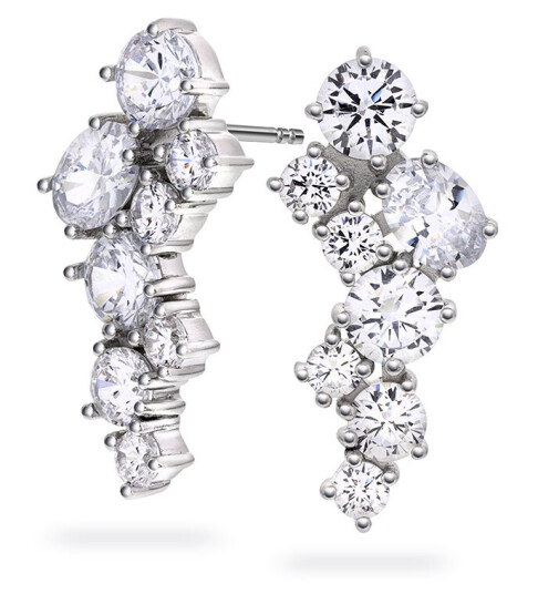 Pan Jewelry, Øredobber i 925 sølv med zirkonia Pan Jewelry, Øredobber i 925 sølv med zirkonia
