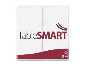 Serviet Tablesmart Airlaid 40X40 Cm 1/8 Fold Hvit,12 Pk X 50 Stk