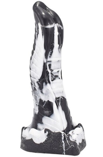 Lizard Dildo Black-White 23 cm