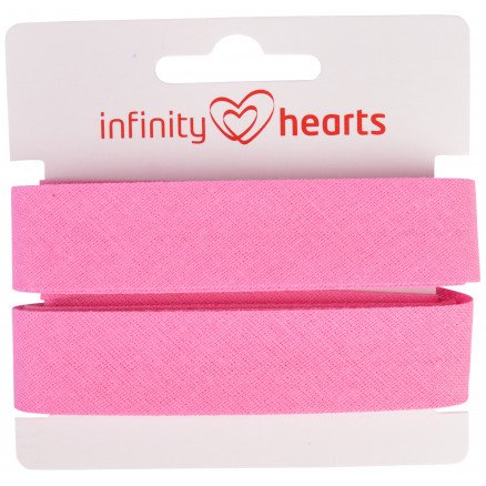 Infinity Hearts Skråbånd Bomull 40/20mm 08 Rosa 5m