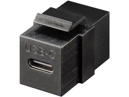 Goobay Usb-Adapter Keystone Module Usb-C-Kontakt Usb 3.2 Gen 2 (10 Gbit/S) Svart - Fargeversjon: Svart