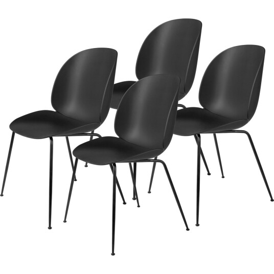 Gubi Beetle Stol Uten Trekk Conic Base Sort 4 pk Sort Gubi Beetle Stol Uten Trekk Conic Base Sort 4 pk Sort