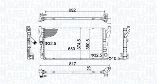 Radiator MAGNETI MARELLI 350213202800