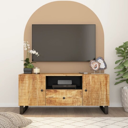 TV benk 105x33,5x46 cm heltre mango og konstruert tre TV benk 105x33,5x46 cm heltre mango og konstruert tre