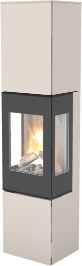 Rais Nexo 185 sand gasspeis med sideglass og glassdør