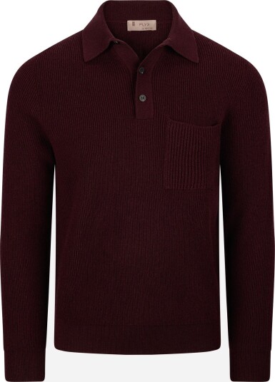 Fly3 Skipper polo sweater wool cashmere L rød herre