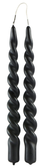 Vinding Twist lys 24 cm sort 2 stk
