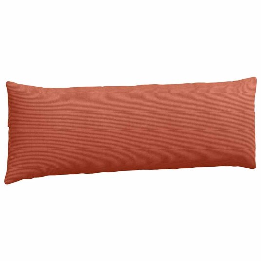 Sofaputer 2 pcs Rød oransje 120 x 40 cm Corduroy stoff