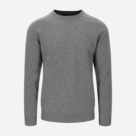 Alan Paine Crew Neck Lambswool - Grey Mix Alan Paine Crew Neck Lambswool - Grey Mix