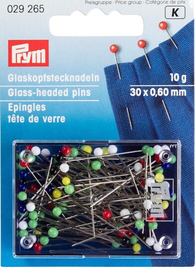 Prym Knappenåler med Glasshode 029265