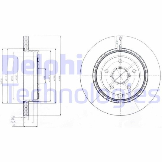 Bremseskive DELPHI BG4287