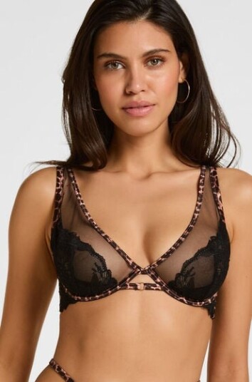 Hunkemöller Longline Bøyle BH Uten Polstring Tasha Svart