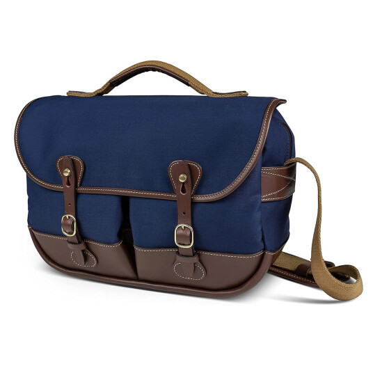 Billingham Mini Eventer Navy Canvas/Chocolate Leather Billingham Mini Eventer Navy Canvas/Chocolate Leather