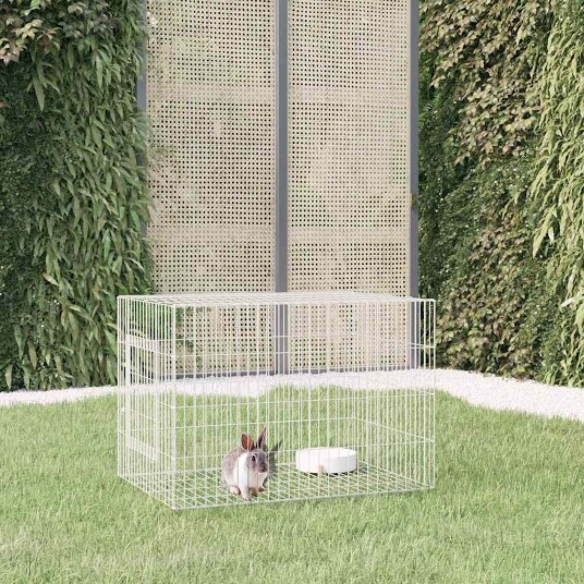 Vidaxl Kaninbur 78X54X54 cm Galvanisert Jern Vidaxl Kaninbur 78X54X54 cm Galvanisert Jern