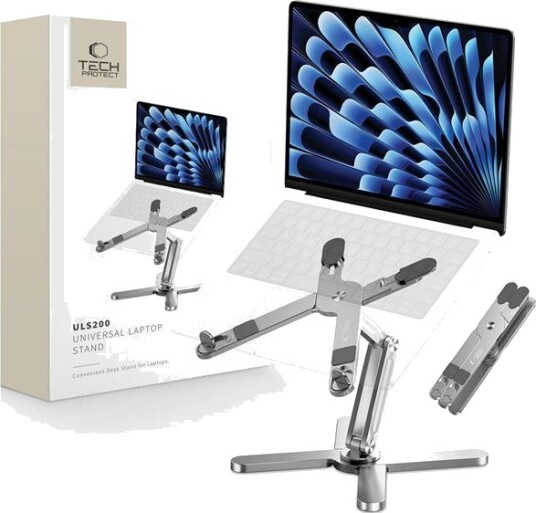 Tech Protect ULS200 universalstativ for bærbare datamaskiner opp til 16" sølv Tech Protect ULS200 universalstativ for bærbare datamaskiner opp til 16" sølv
