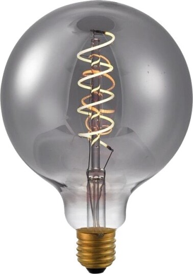 Spl E27 4,5W dimbar LED pære   G125 Filament Flex Smoke 2200K 150lm   Dimbar : Dimbar Kulør : Ekstra varm