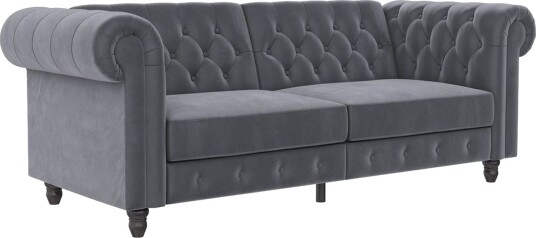 Sovesofa Felix 236x87x83 cm Antrasitt Fløyel 236x87x83 cm Antrasitt Fløyel