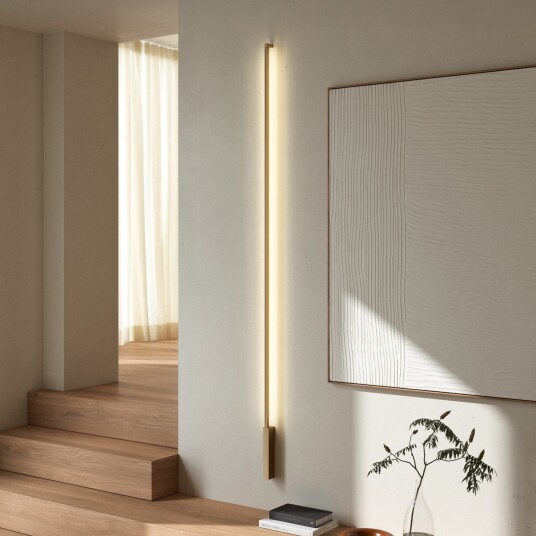 Vegglampe LIGHT POINT Stripe C/W dimmbar Gull / Messing Stue Aluminium Design 6 200 Gull / Messing