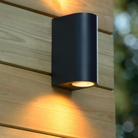 Lucide Boggy vegglampe opp/ned utendørs IP44 GU10 - Svart Lucide Boggy vegglampe opp/ned utendørs IP44 GU10 - Svart